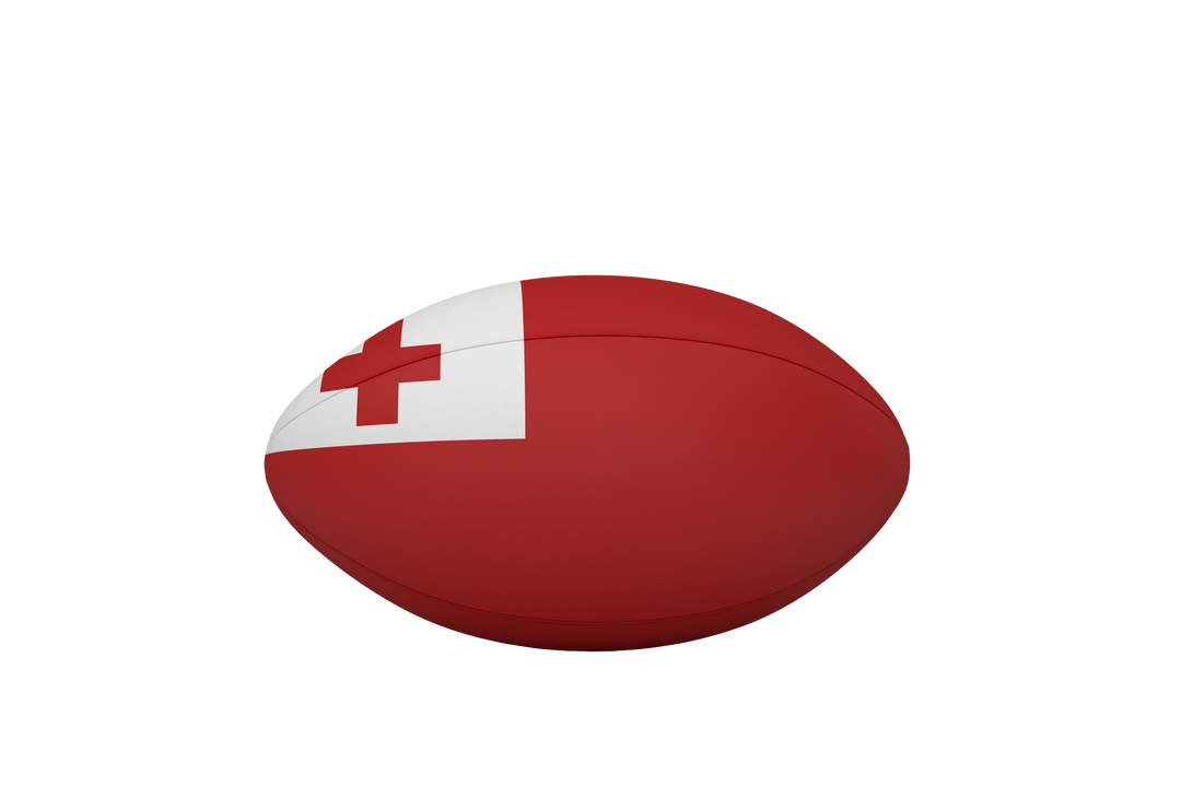 Red Rugby Ball with Tuvalu Flag on Transparent Background - Download Free Stock Images Pikwizard.com