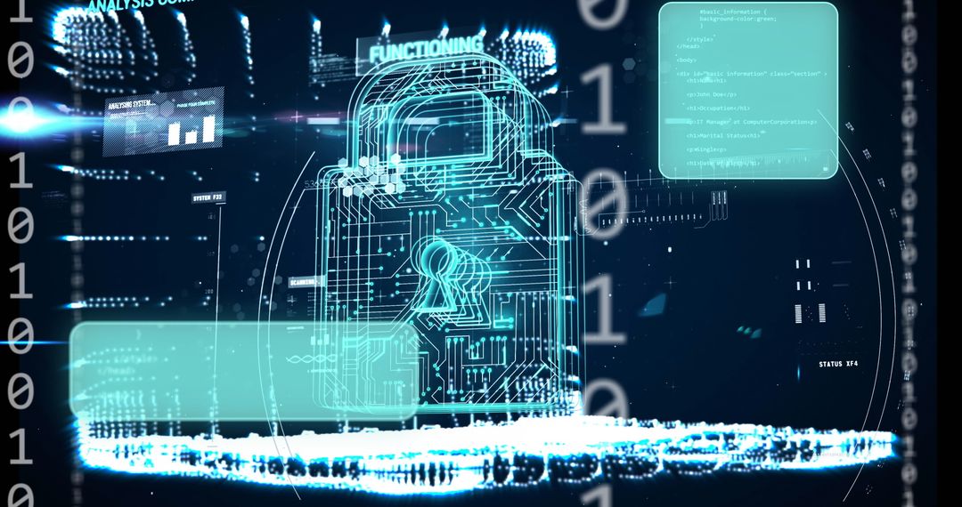 Padlock Illustrating Digital Security and Data Protection