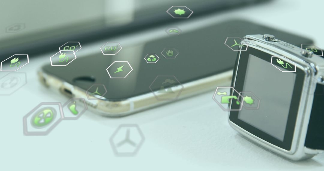 Digital Atmosphere: Eco-friendly Icons and Electronic Devices