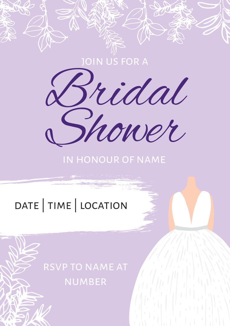 Elegant Floral Bridal Shower Invitation with Pastel Background - Download Free Stock Templates Pikwizard.com