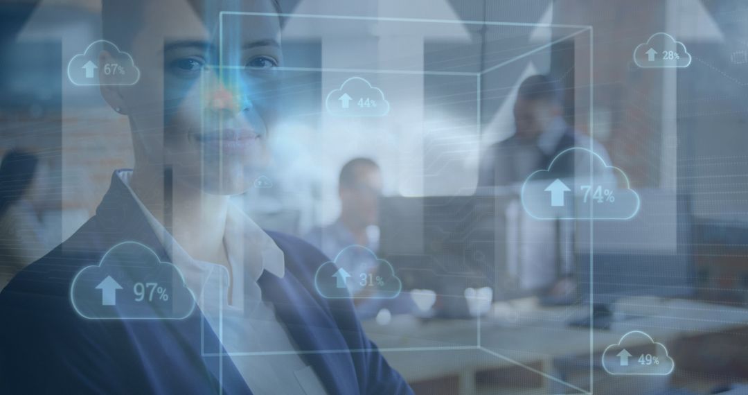 Diverse Business Team Engaging in Global Cloud Computing Strategies