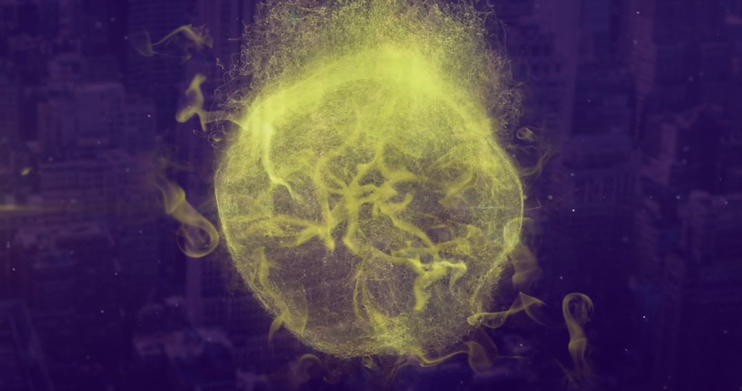 Abstract Glowing Sphere Representing Network Connections