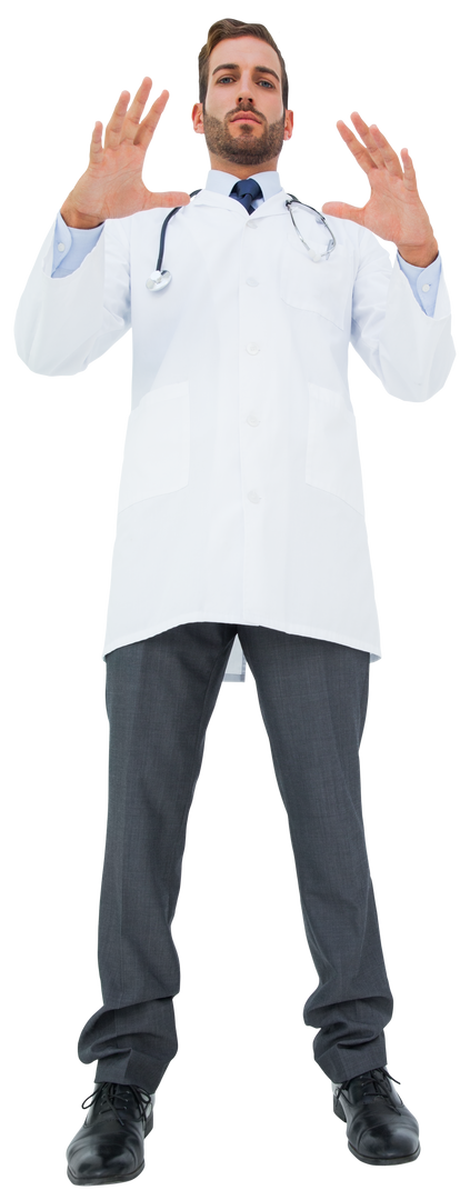 Caucasian Male Doctor Wearing Lab Coat Transparent Background - Download Free Stock Images Pikwizard.com