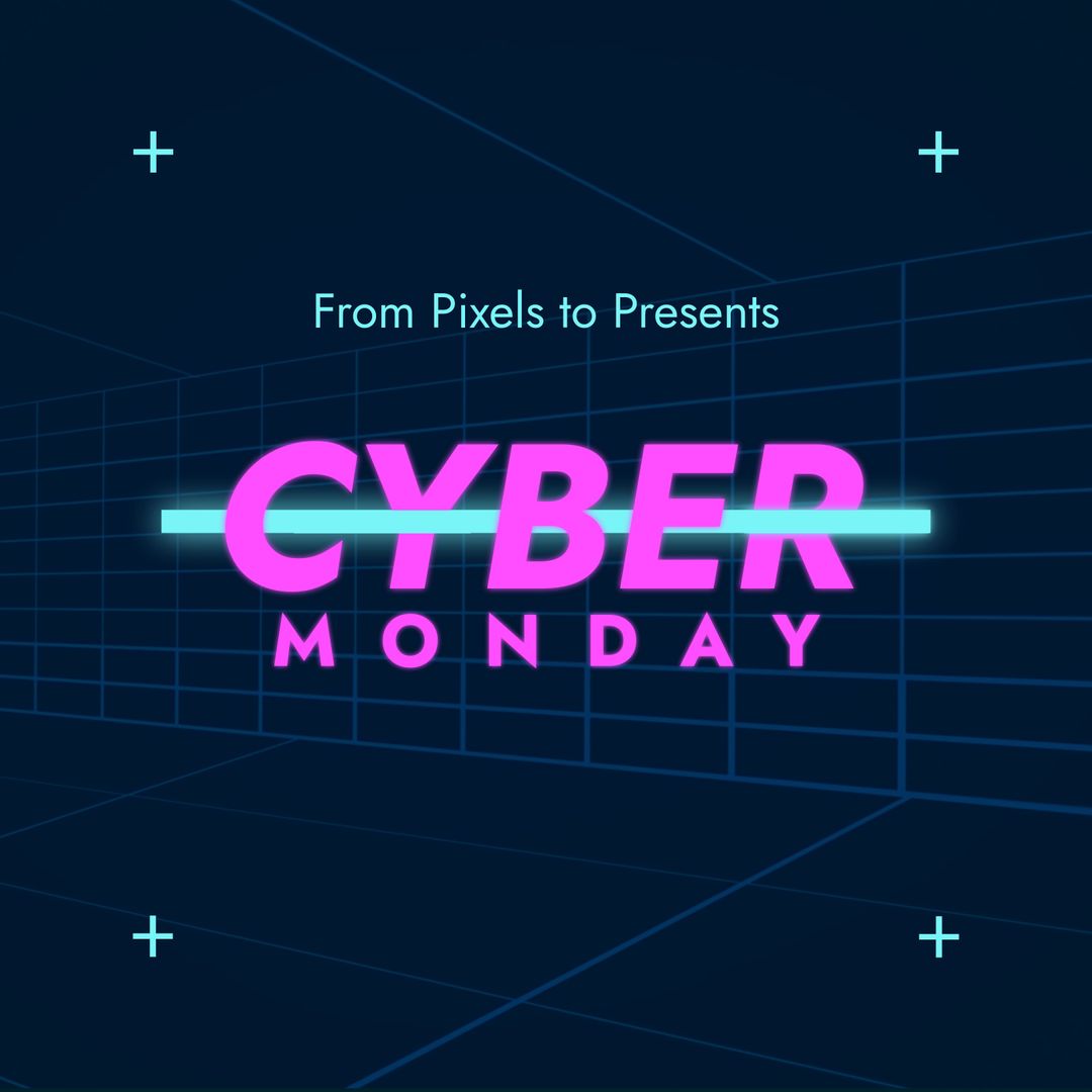 Vibrant Cyber Monday Digital Animation Graphic for Sales