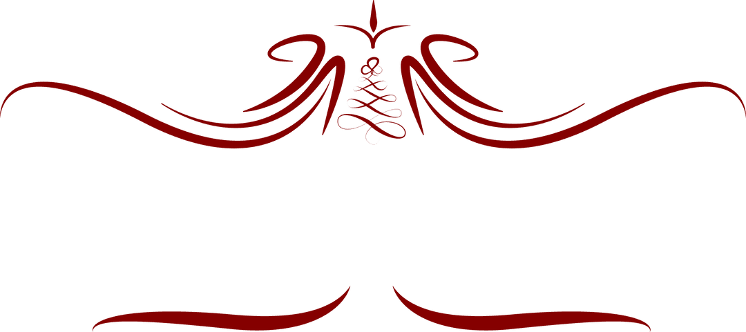 Burgundy Decorative Shapes on Transparent Vector Illustration