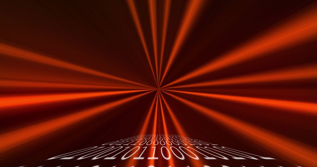 Cyber Technology Concept with Glowing QR Code and Binary Code - Free Images, Stock Photos and Pictures on Pikwizard.com