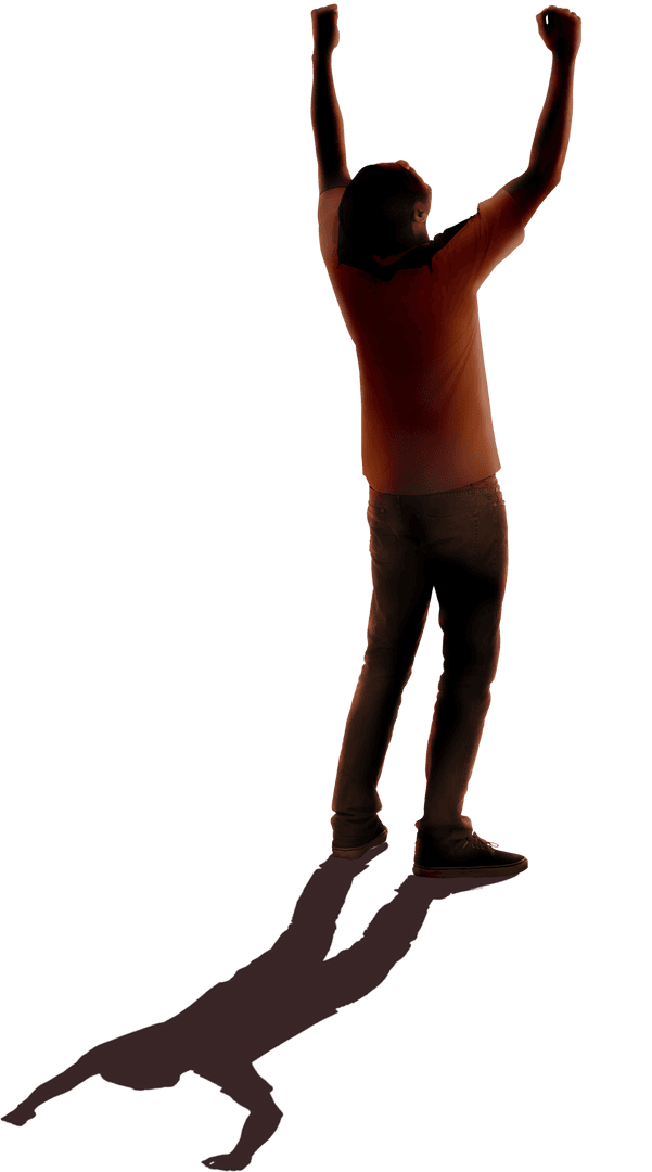 Triumphant Expression of Emotion and Achievement Transparent PNG