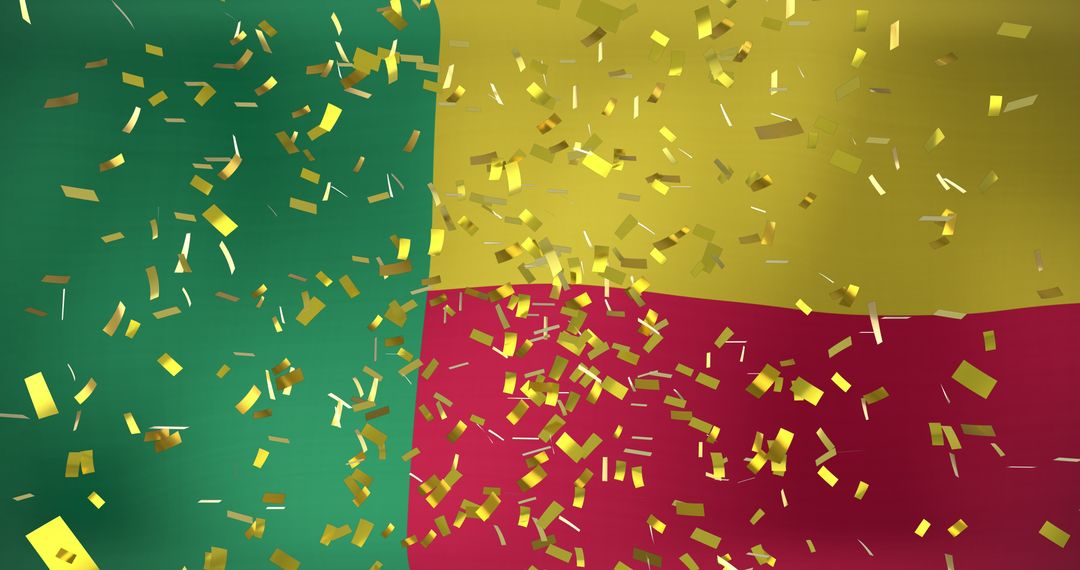 Colorful Confetti Falling on Benin Flag Celebration - Free Images, Stock Photos and Pictures on Pikwizard.com