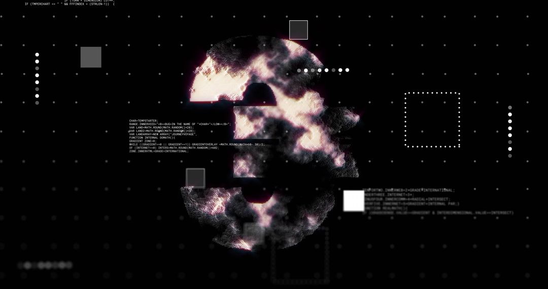 Abstract Digital Globe with Data Information Overlays