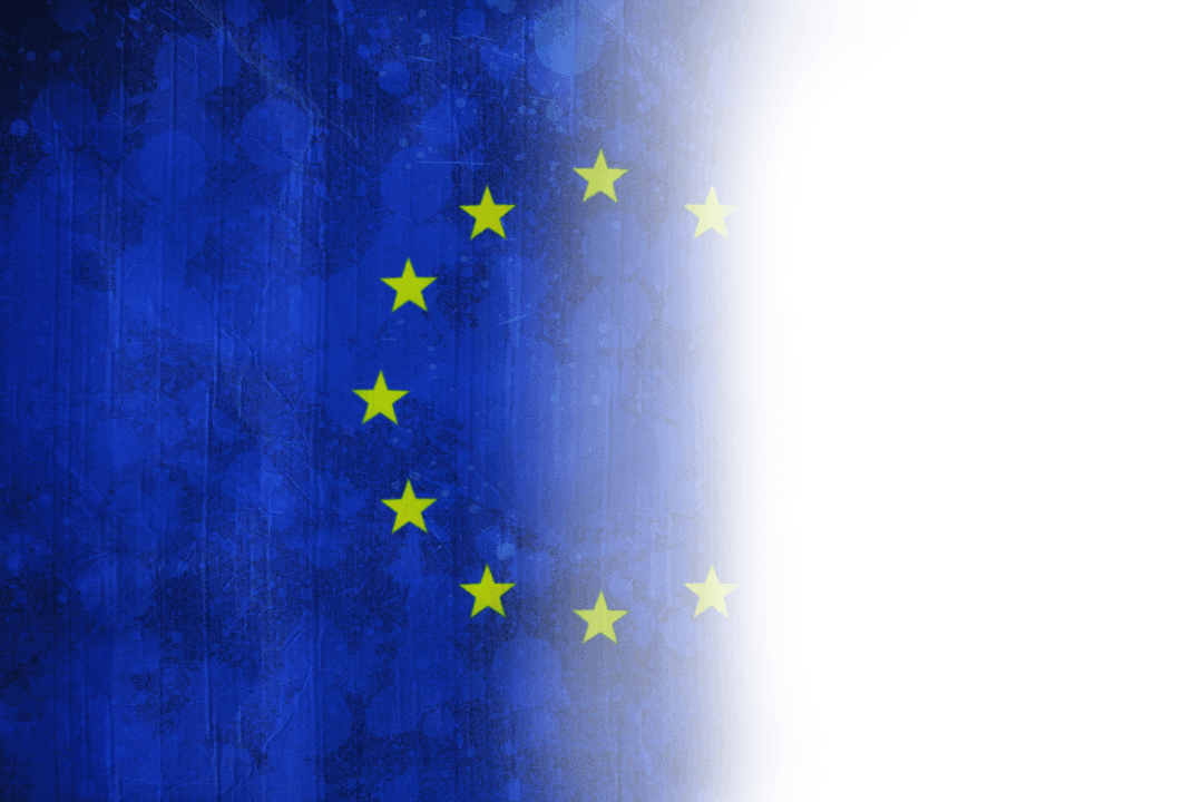 Faded EU Flag on Transparent Background Design Mockup