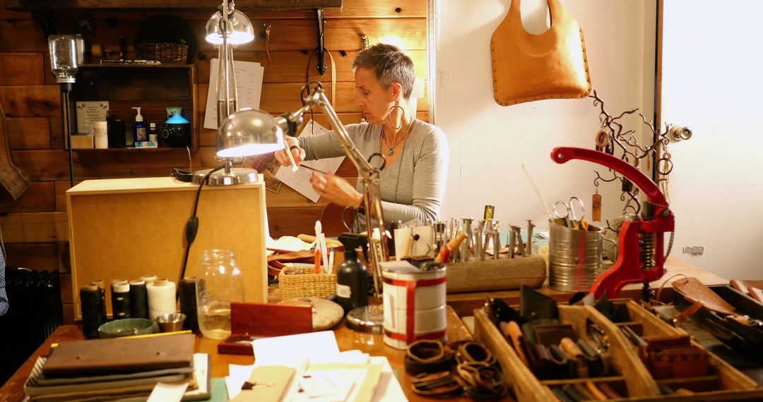 Dedicated Craftswoman Skilled in Artisan Workshop Details