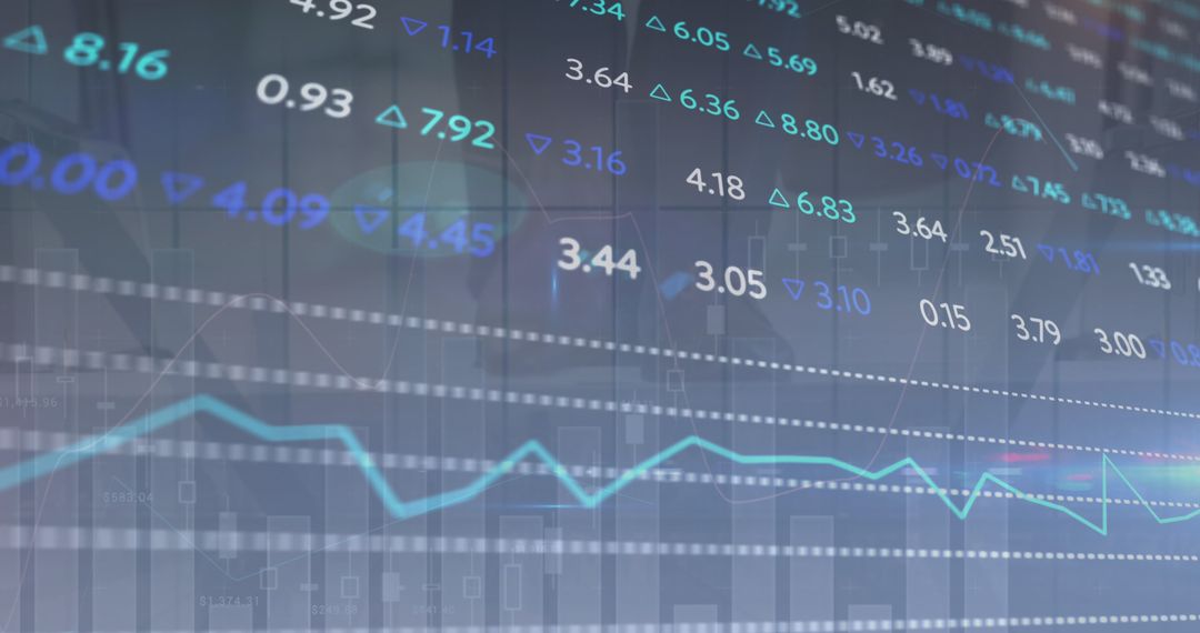 Digital Financial Stock Market Data with Graphs - Free Images, Stock Photos and Pictures on Pikwizard.com