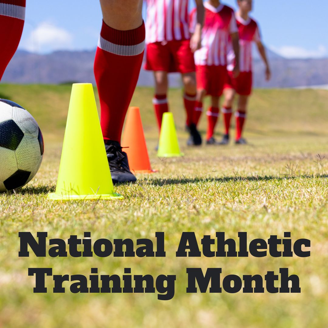 Youth Soccer Team Training for National Athletic Training Month - Download Free Stock Templates Pikwizard.com