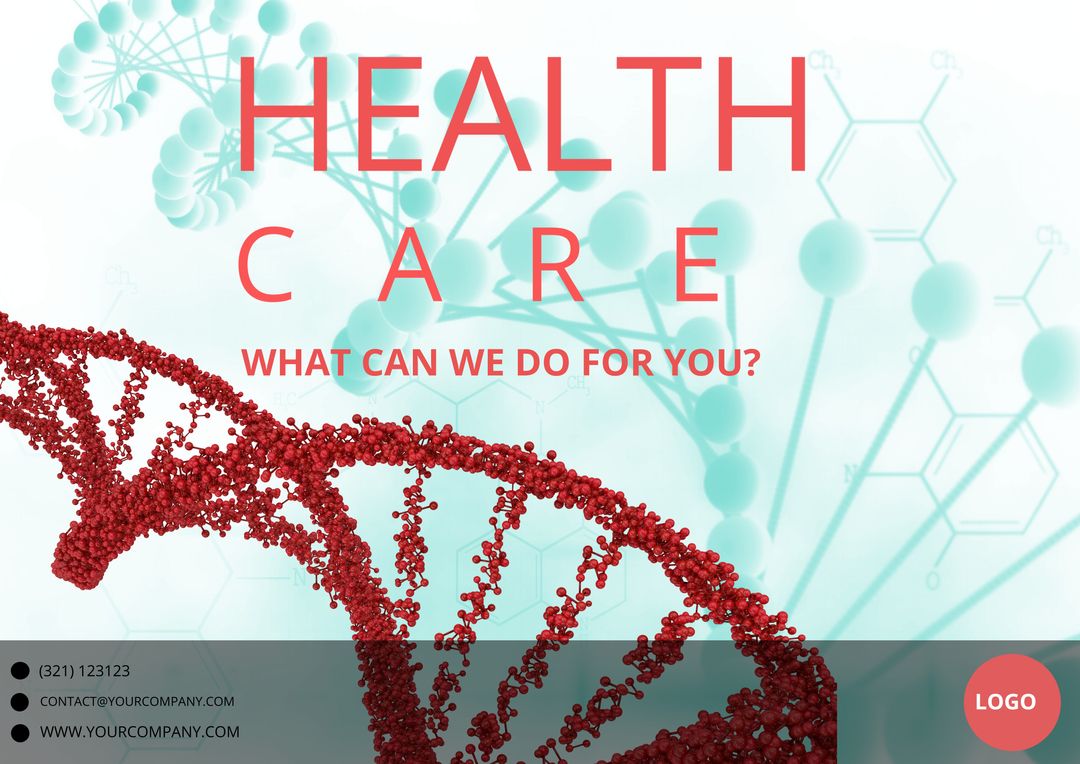 Healthcare Promotion with DNA Helix in Scientific Background
