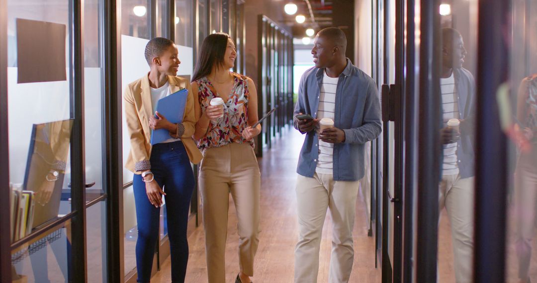 Diverse Professionals Engaging in Collaborative Dialogue in Office