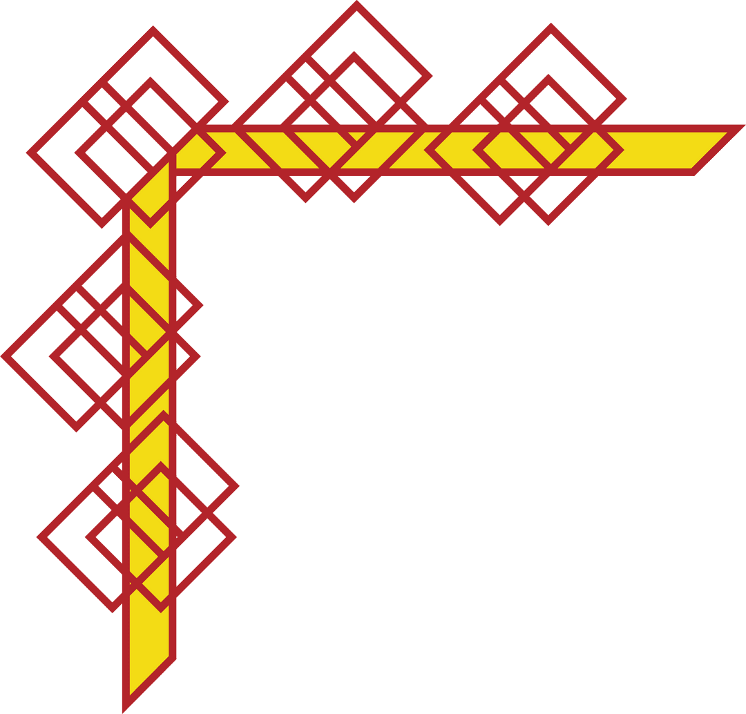 Abstract Red Yellow Geometric Shape with Transparent Background