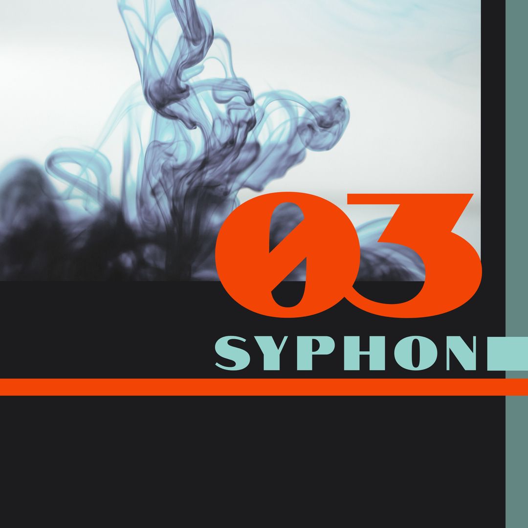 Stylish Abstract Smoke Design with Bold Typography