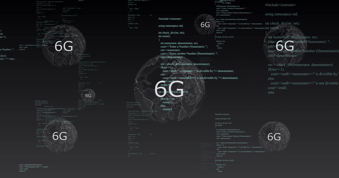 6G Technology Concept with Global Data Networks