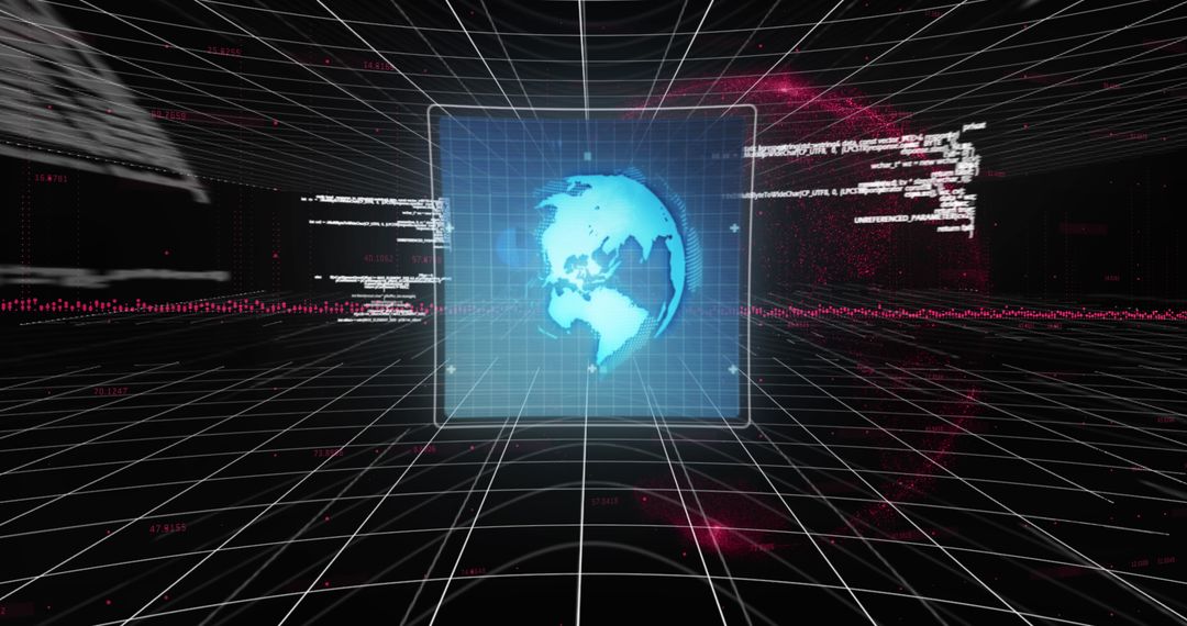 Digital Globe with Data Analytics Interface Design