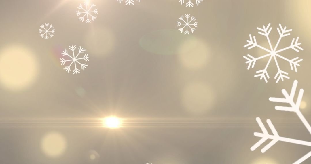 Floating Snowflakes and Gentle Light Effects