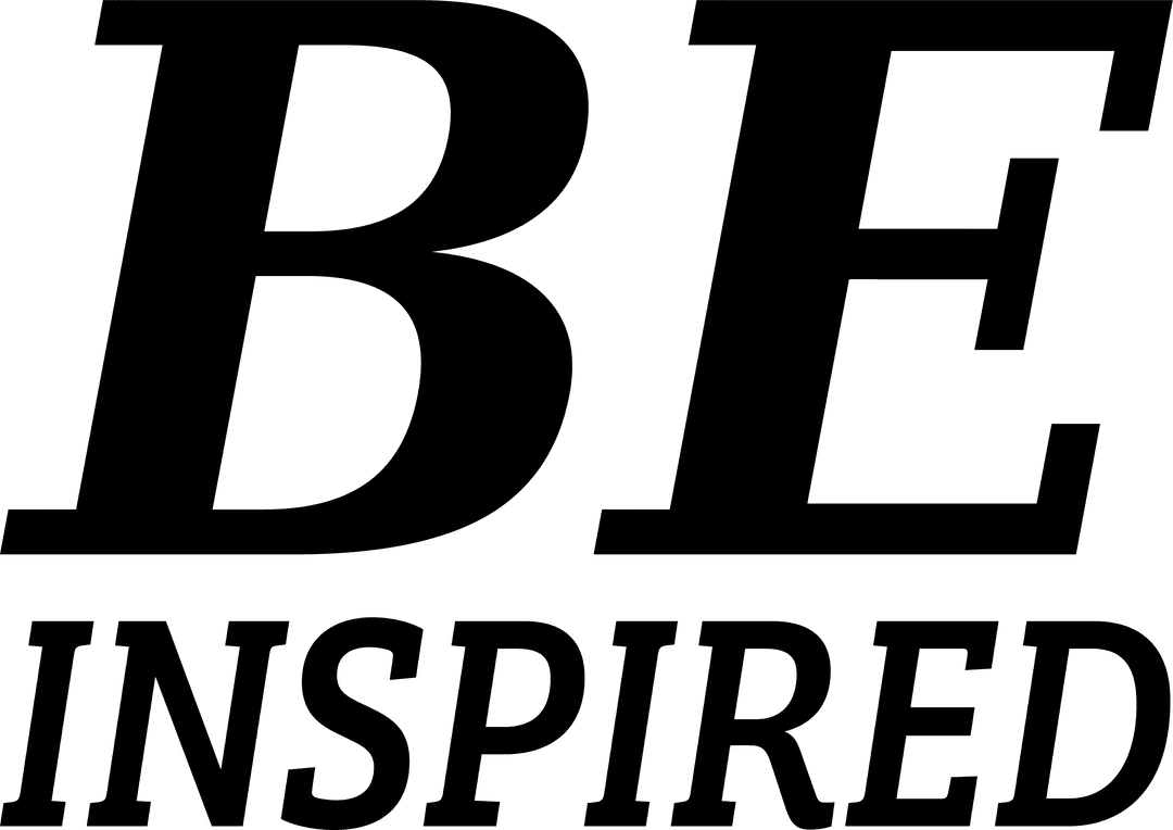 Be Inspired Text Art on Transparent Background