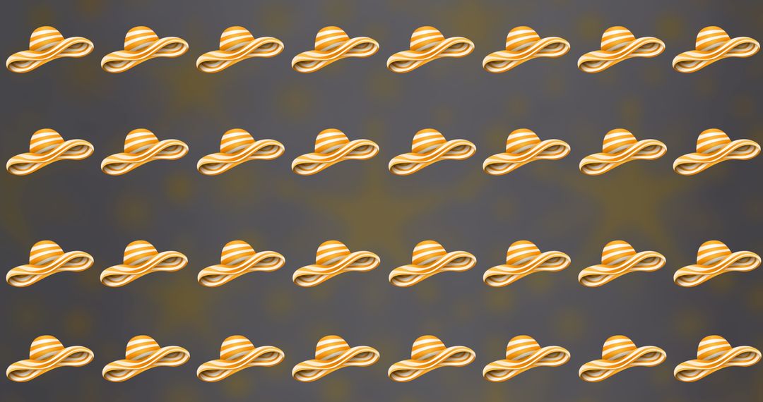 Pattern of Golden Hourglass Leaves on Dark Background