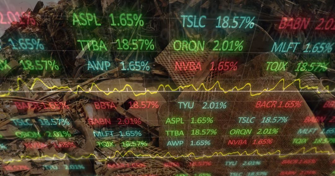 Digital Data Overlay on Rubbish Dump