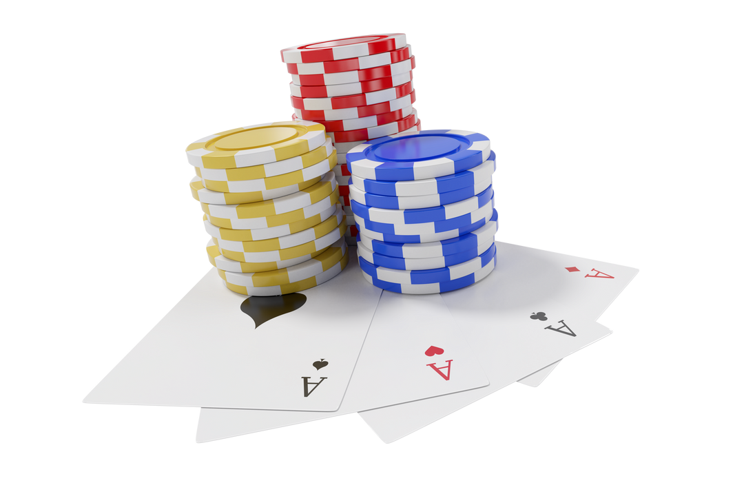 Transparent Image of Casino Chips on Playing Cards for Gambling Concept - Download Free Stock Images Pikwizard.com