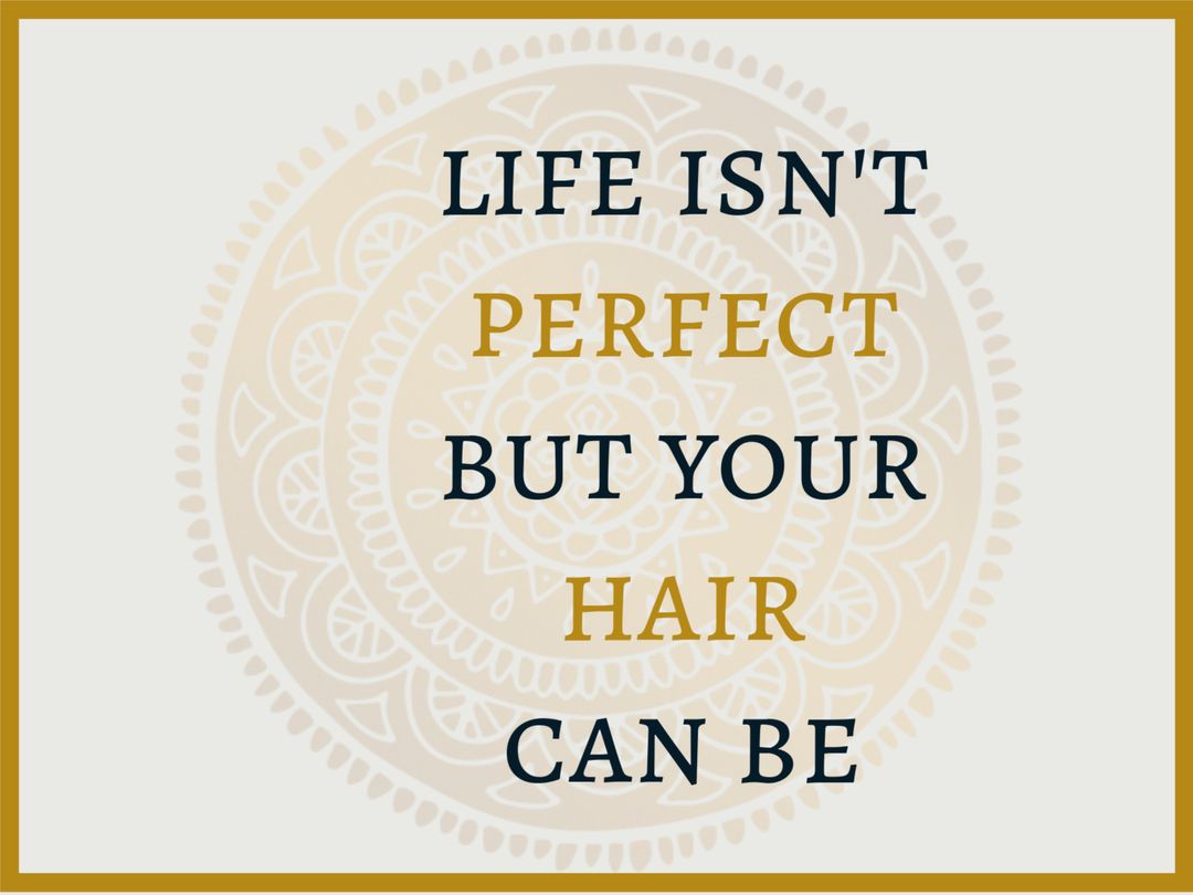 Inspirational Quote with Mandala Design Promoting Perfect Hair - Download Free Stock Templates Pikwizard.com