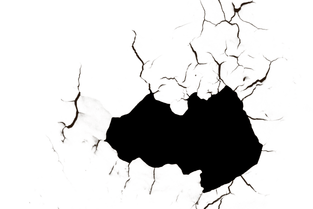 Error Patterns on Transparent Cracked White Surface