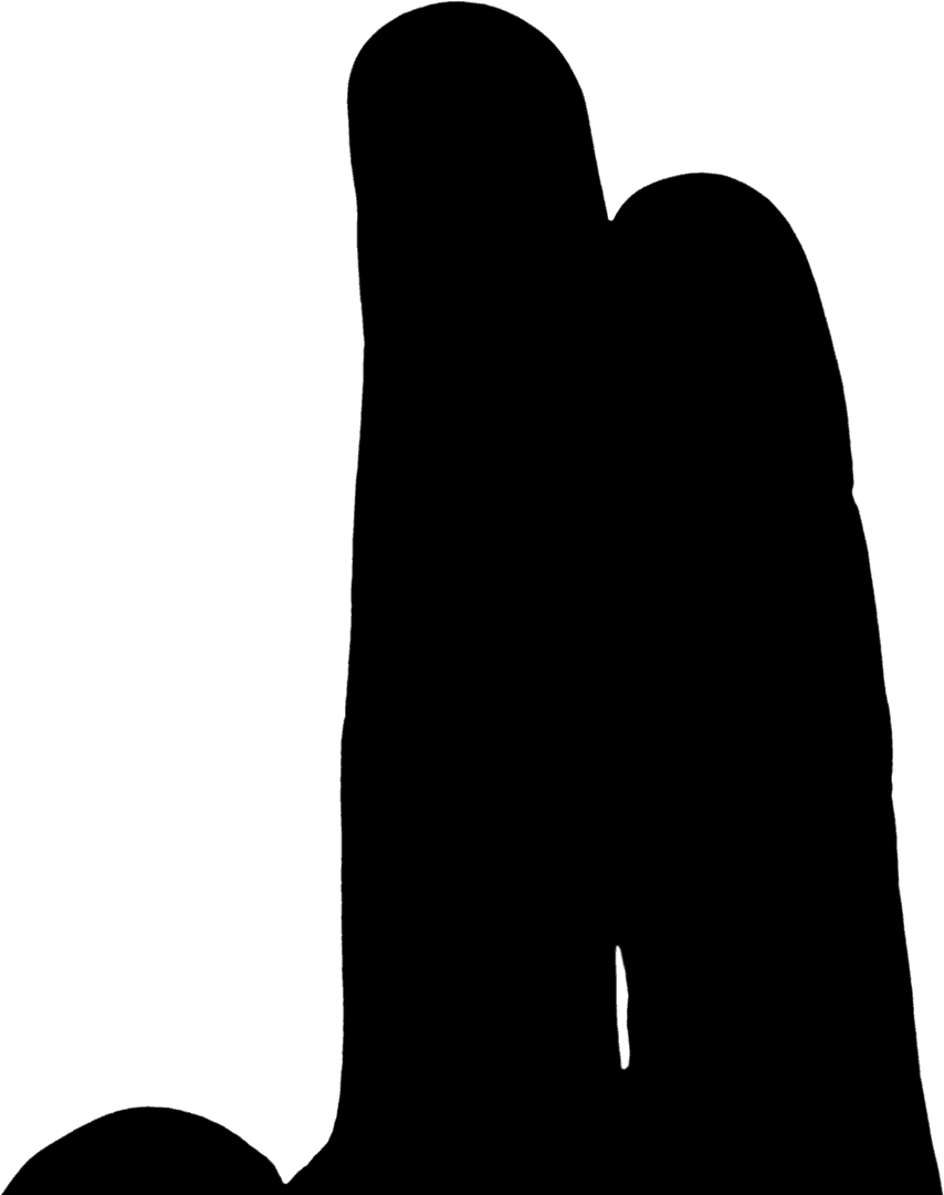 Transparent Silhouette of Fingers in Dramatic Gesturing Pose