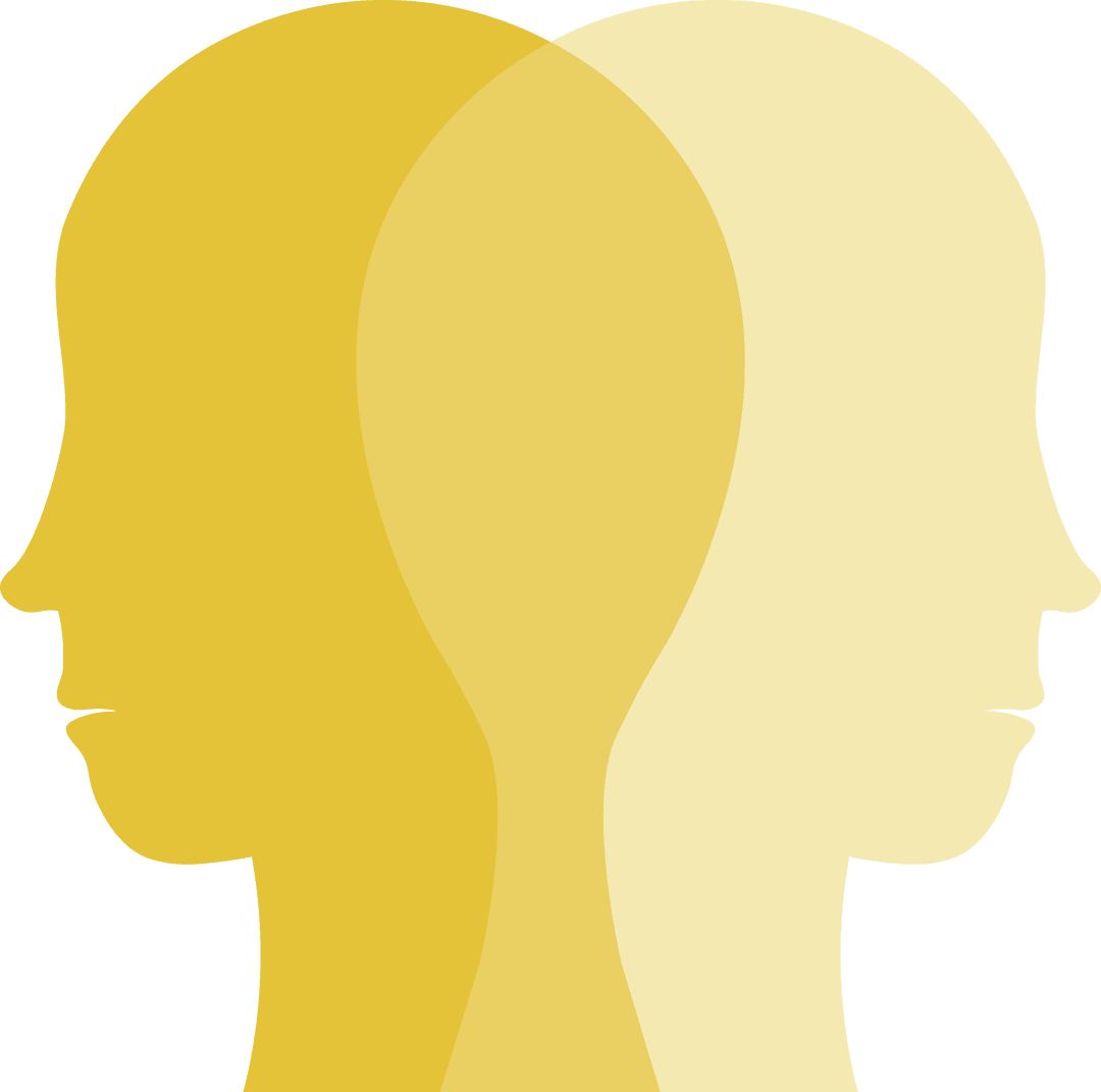 Transparent Gemini Zodiac Sign Symbol in Shades of Yellow