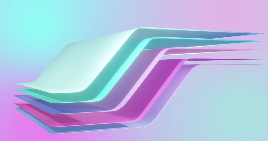 Digital Wavy Gradient Layers on Vibrant Background
