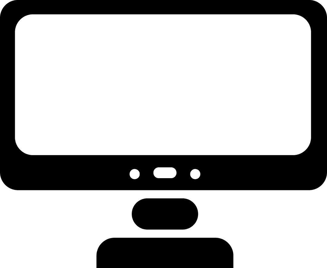 Transparent Vector Computer Monitor Icon Minimalist Design - Download Free Stock Images Pikwizard.com