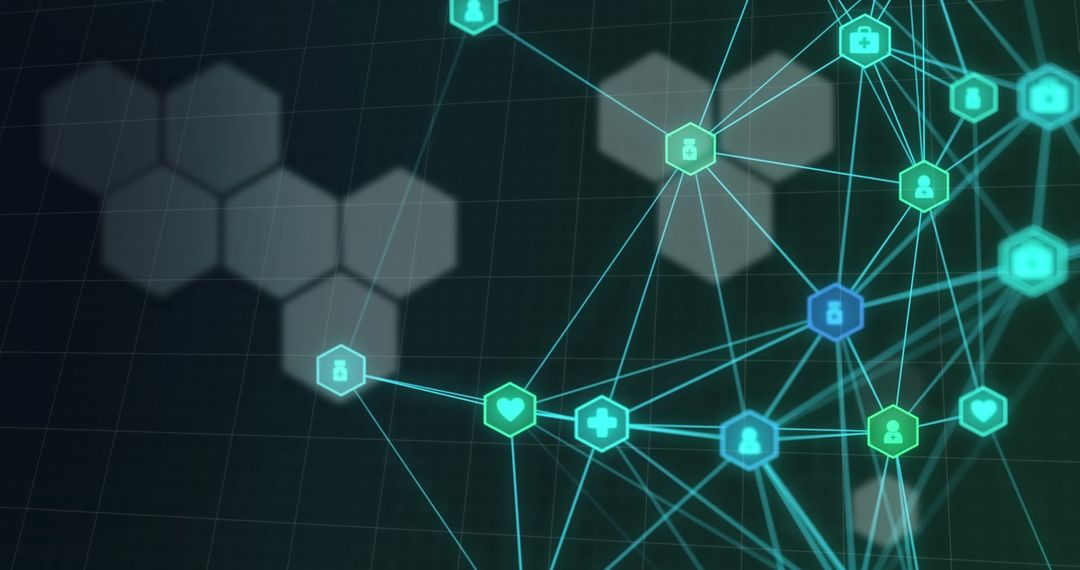 Global Network of Medical Icons and Data Connections