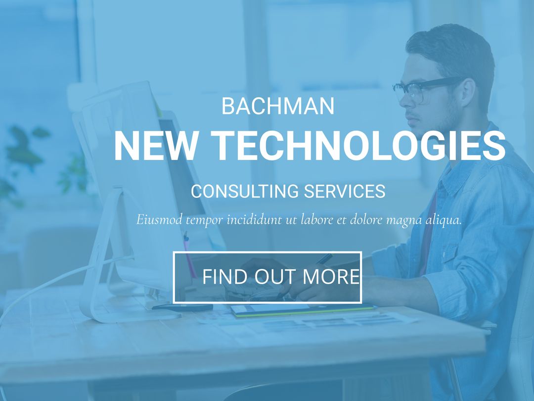 Professional Consultant Highlighting New Technologies in Office