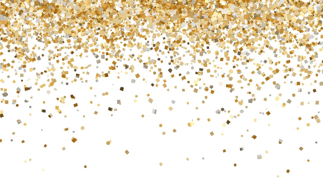 Luxurious Cascading Metallic Confetti in Gold and Silver