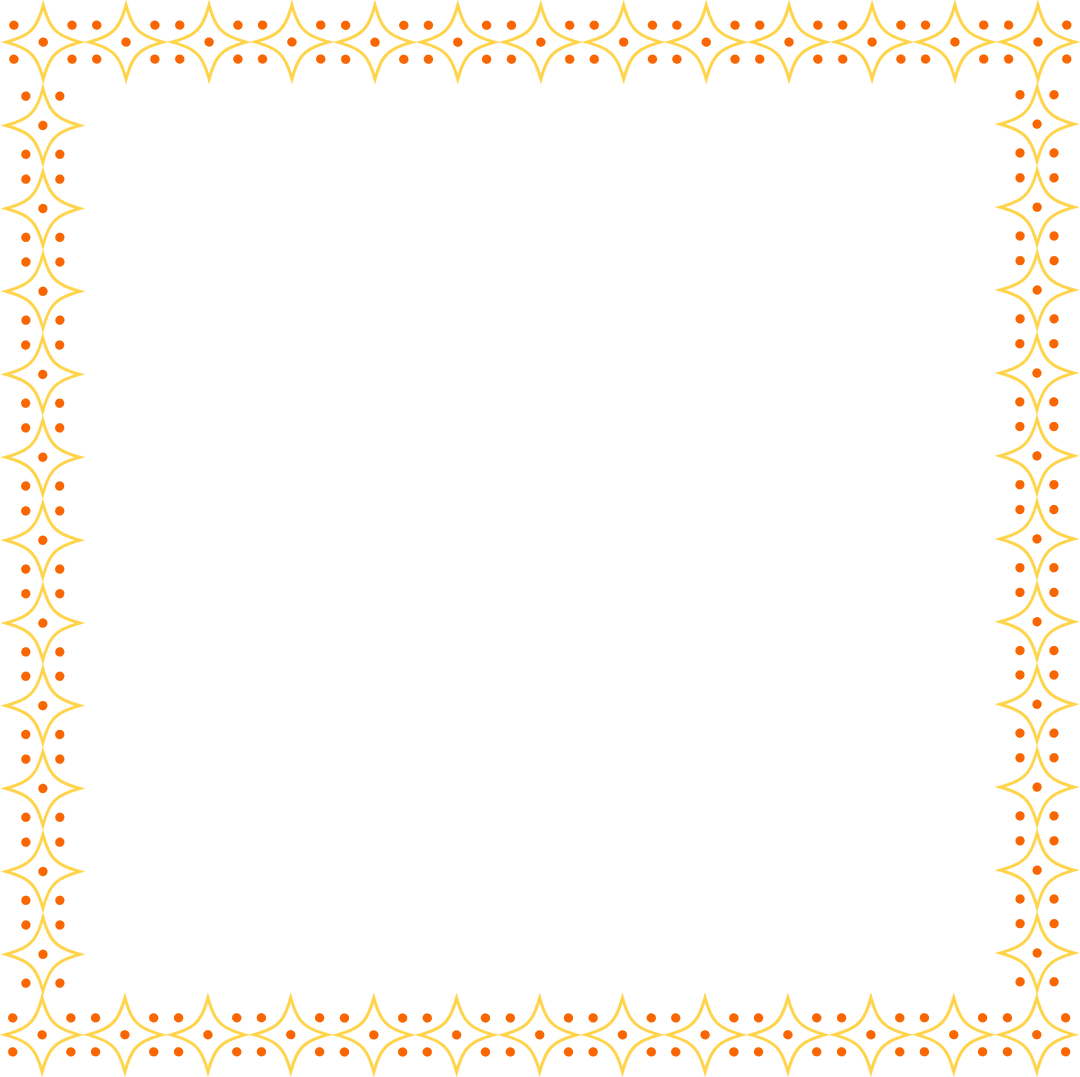 Ornate Golden Decorative Border with Transparent Interior, Ideal for Elegant Designs