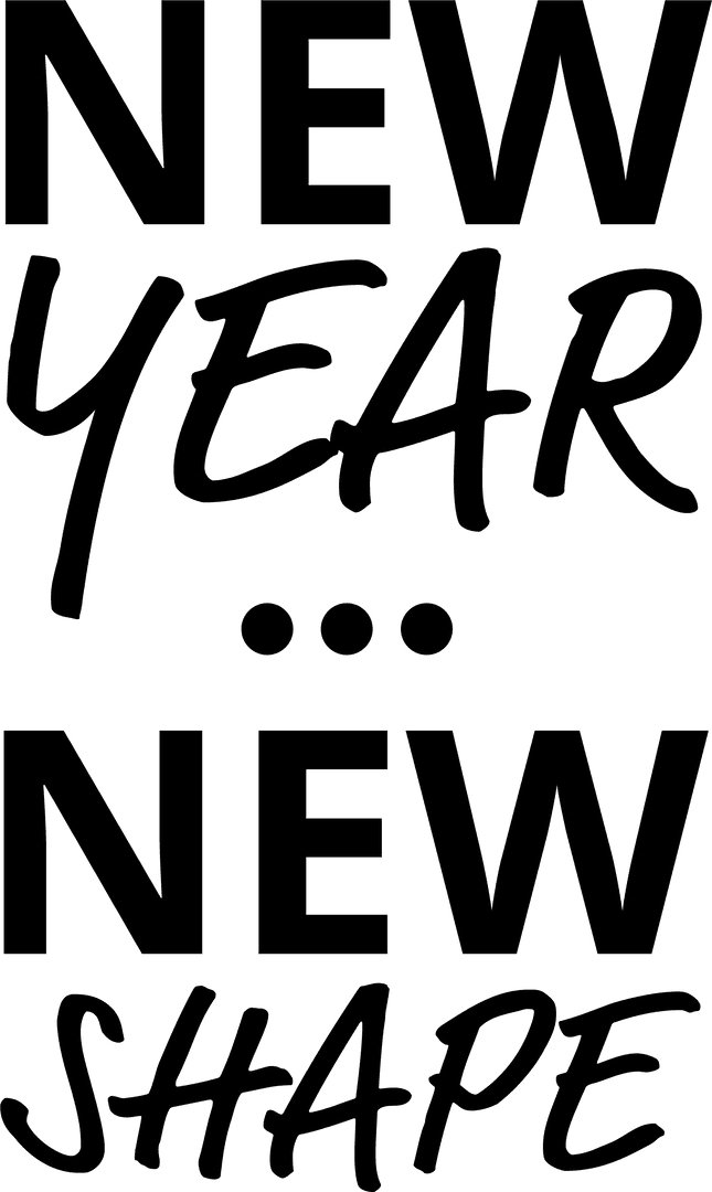 Motivational Black Text on Transparent Background Design