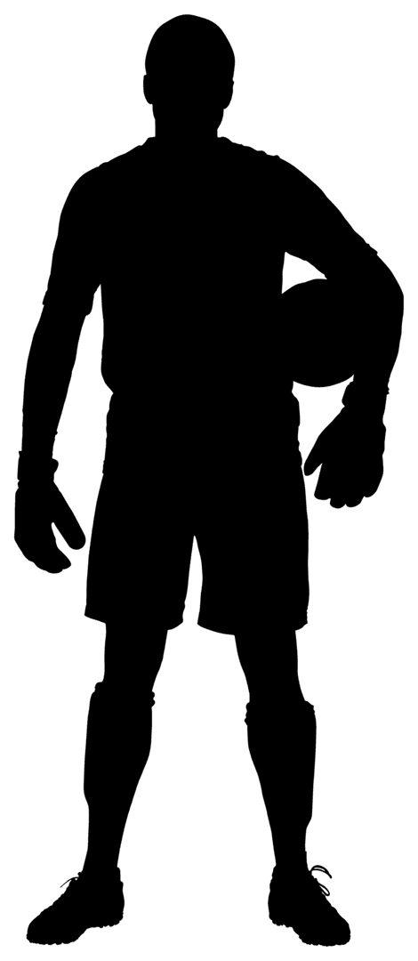 Transparent Silhouette of Man Engaging in Active Lifestyle