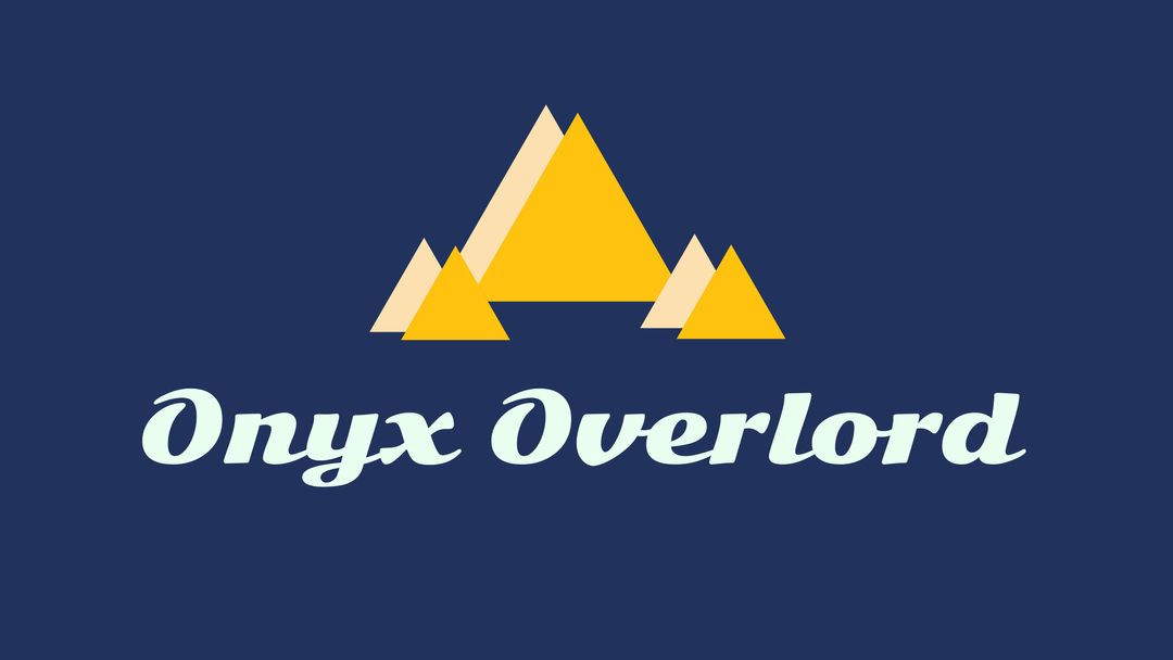 Bold Mountain Peaks with Onyx Overlord Text Logo - Download Free Stock Templates Pikwizard.com