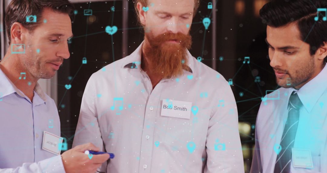 Business Professionals Utilizing Digital Network Across Industries