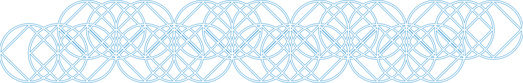 Decorative Geometric Blue Pattern with Transparent Background