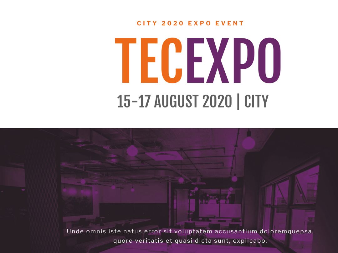 Innovative Tech Expo Event Poster Template with Vibrant Design - Download Free Stock Templates Pikwizard.com