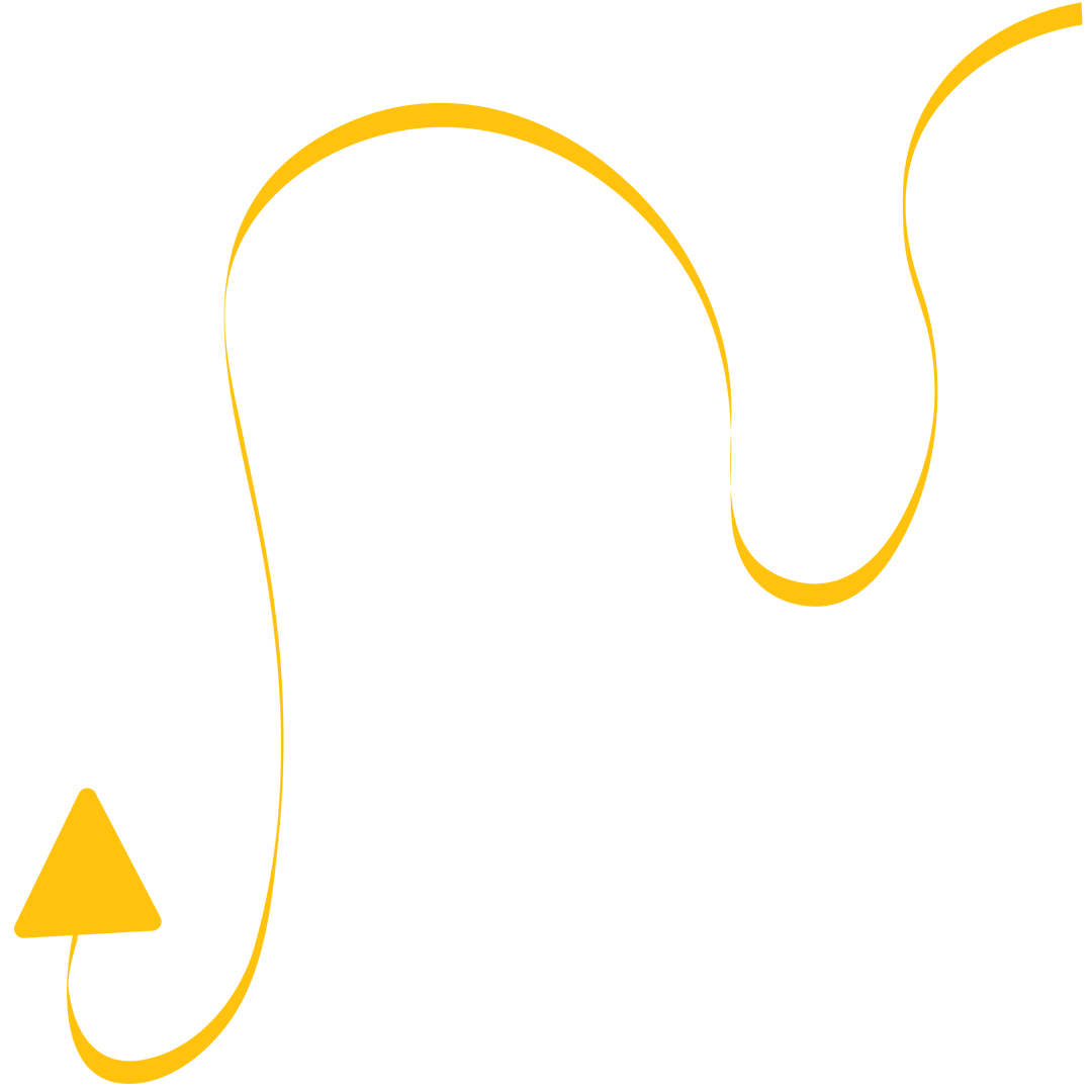 Yellow Arrow Ribbon on Transparent Background Illustrating Movement