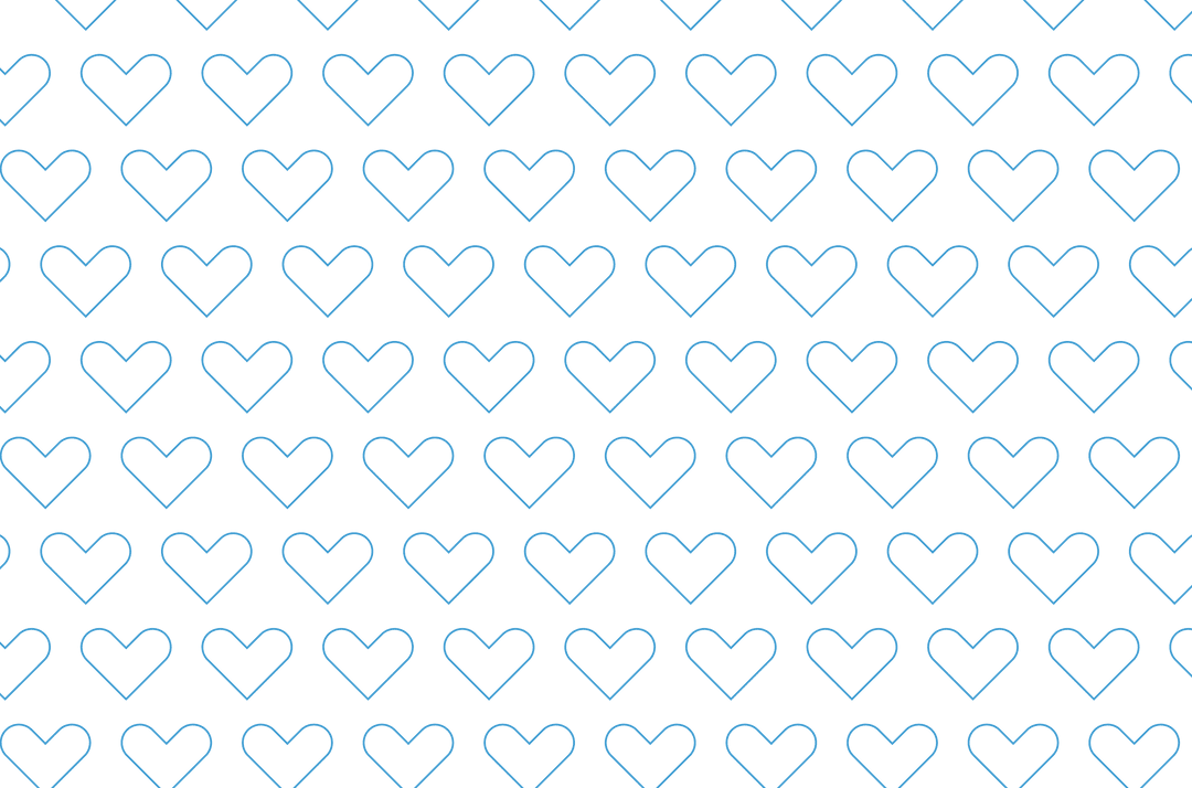 Blue Heart Pattern on Transparent Background Vector