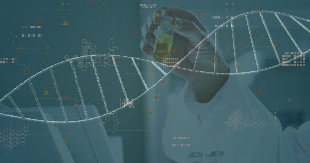 DNA Research in Action: Scientist in Modern Laboratory