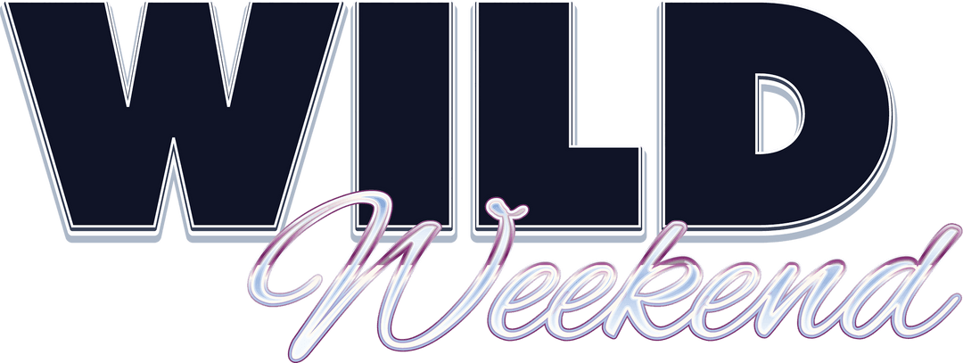 Wild Weekend Text on Transparent Background for Celebrations