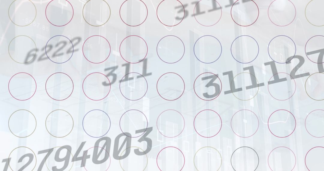 Abstract Financial Data and Geometric Circles Background