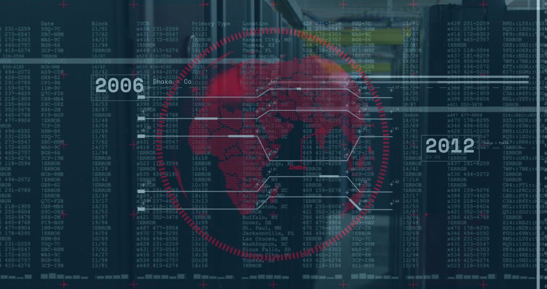 Digital Globe Overlay with Financial Data Streams